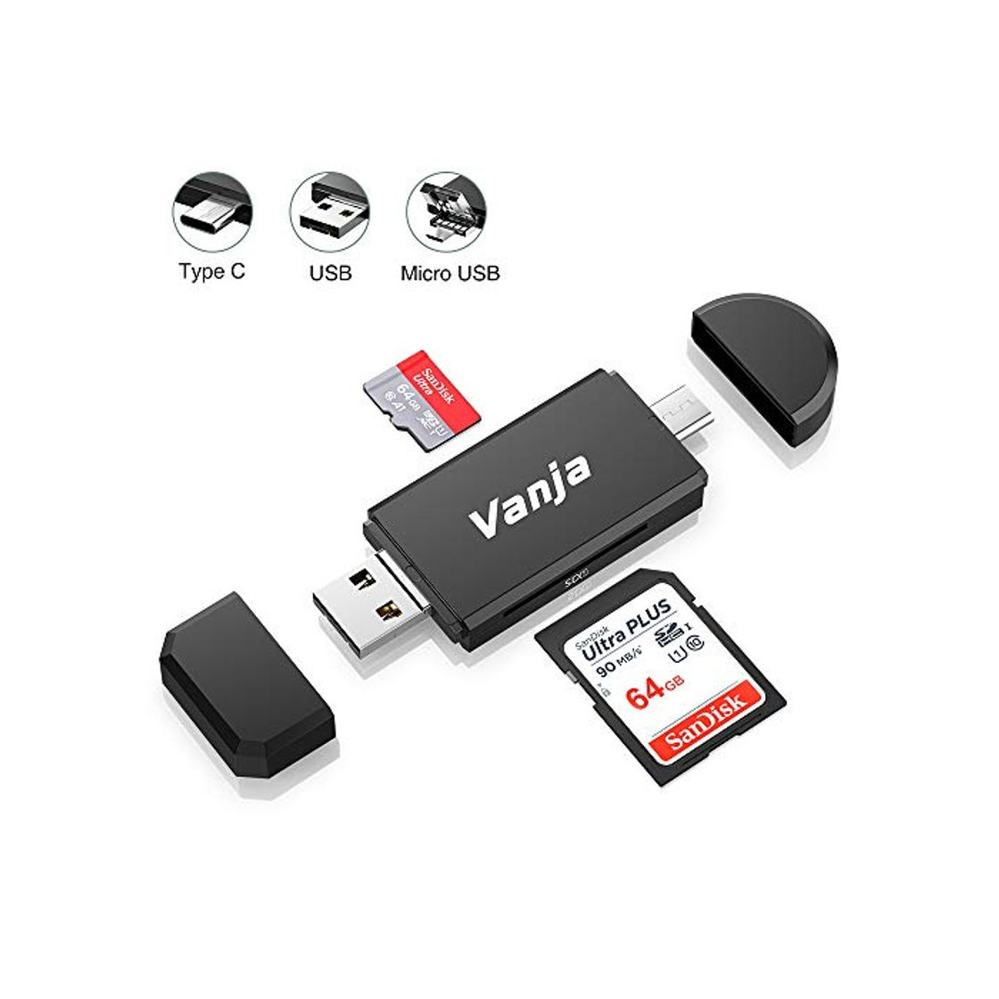 Producto Vanja Lector Tarjeta de Memoria SD/Micro SD