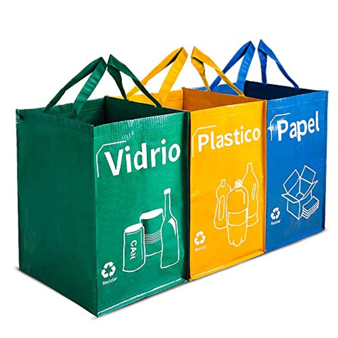 Producto Opret Bolsas Basura Reciclaje 3 Pack Cubo de Reciclaje Separadas con Asas