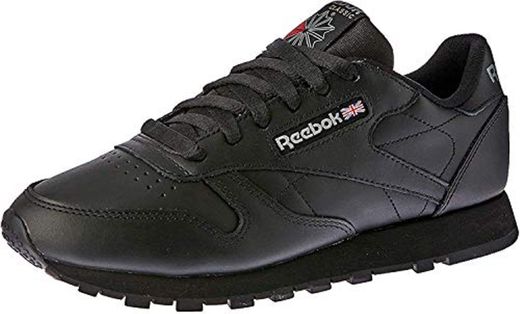 Reebok Classic Leather - Zapatillas de cuero para hombre, color negro