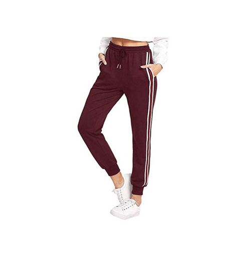 Mujer Pantalon Chandal Largos Pantalones de Deporte Yoga Fitness Jogger Pantalones de