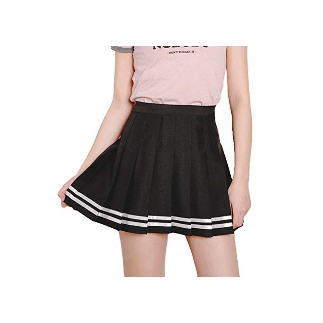 Producto Mxssi Kawaii Vintage para Mujer una Cintura Alta Falda Plisada Mujer Japonesa Harajuku Estilo Británico de Muy Buen Gusto Faldas Lindas para Mujeres