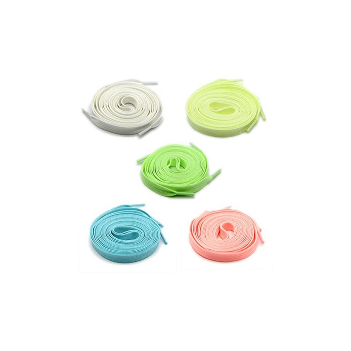 Social Cordón luminoso para zapatos de 5 pares Brillan en la oscuridad Cordones