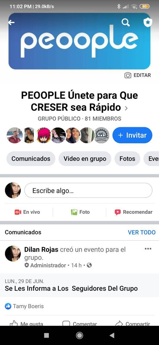 App Grupo de Facebook PEOOPLE!!