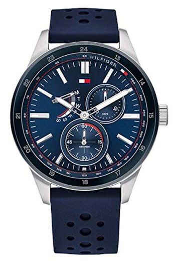 Tommy Hilfiger Reloj Analógico para Hombre de Cuarzo con Correa en Silicona 1791635