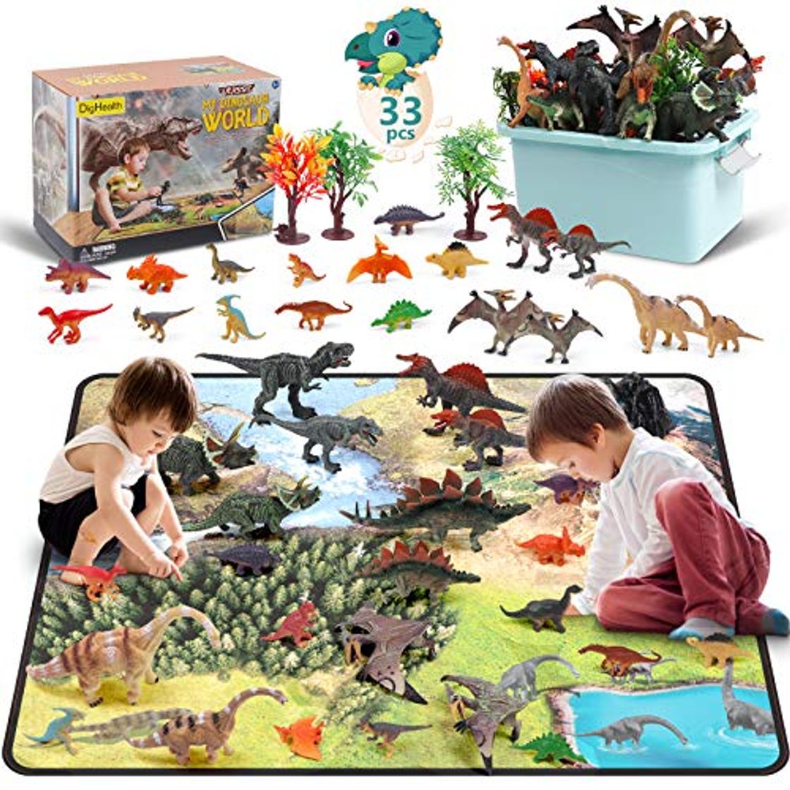 Producto DigHealth 33 Pcs Dinosaurios Juguetes