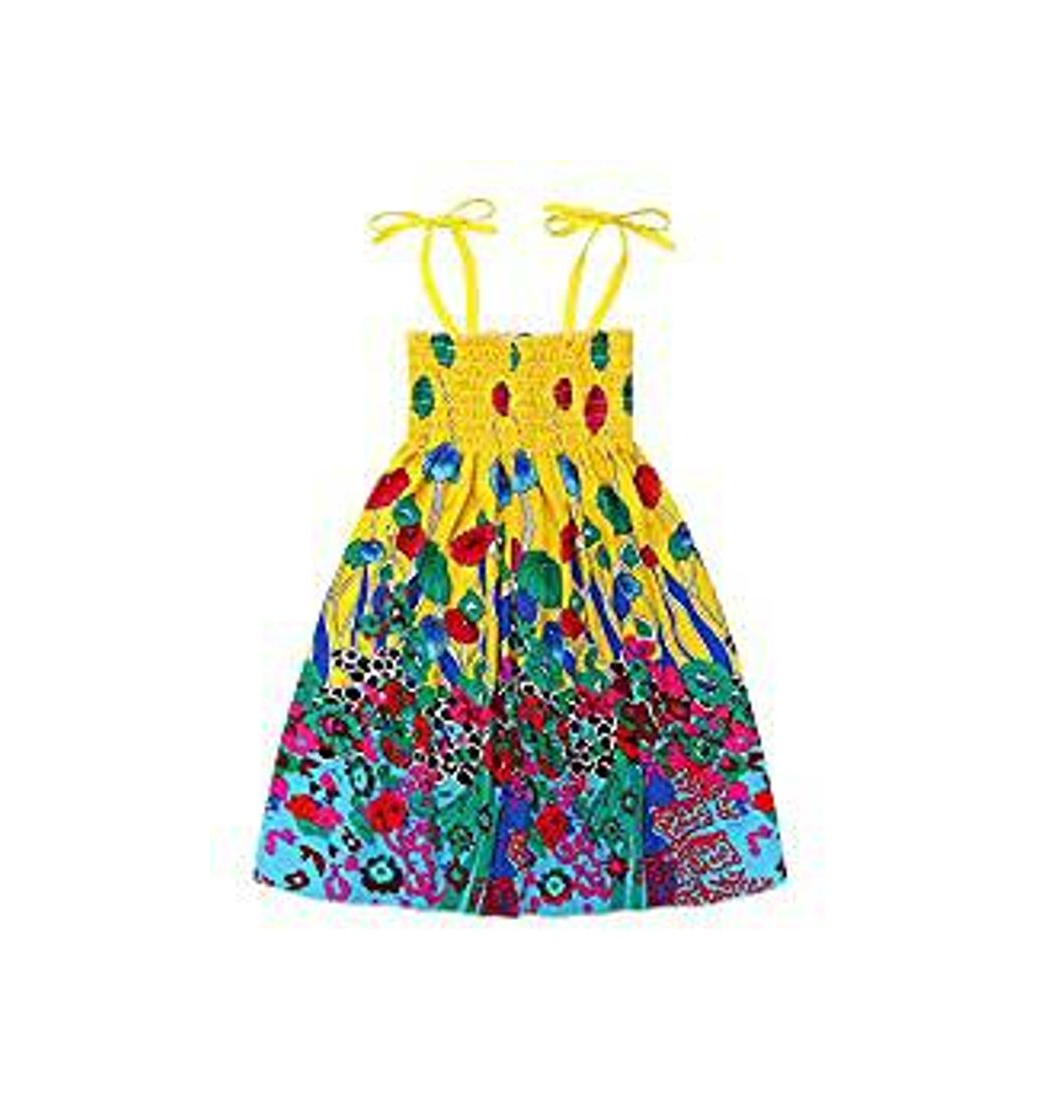 Product Cotrio Vestido de verão infantil para meninas Crianças Boho