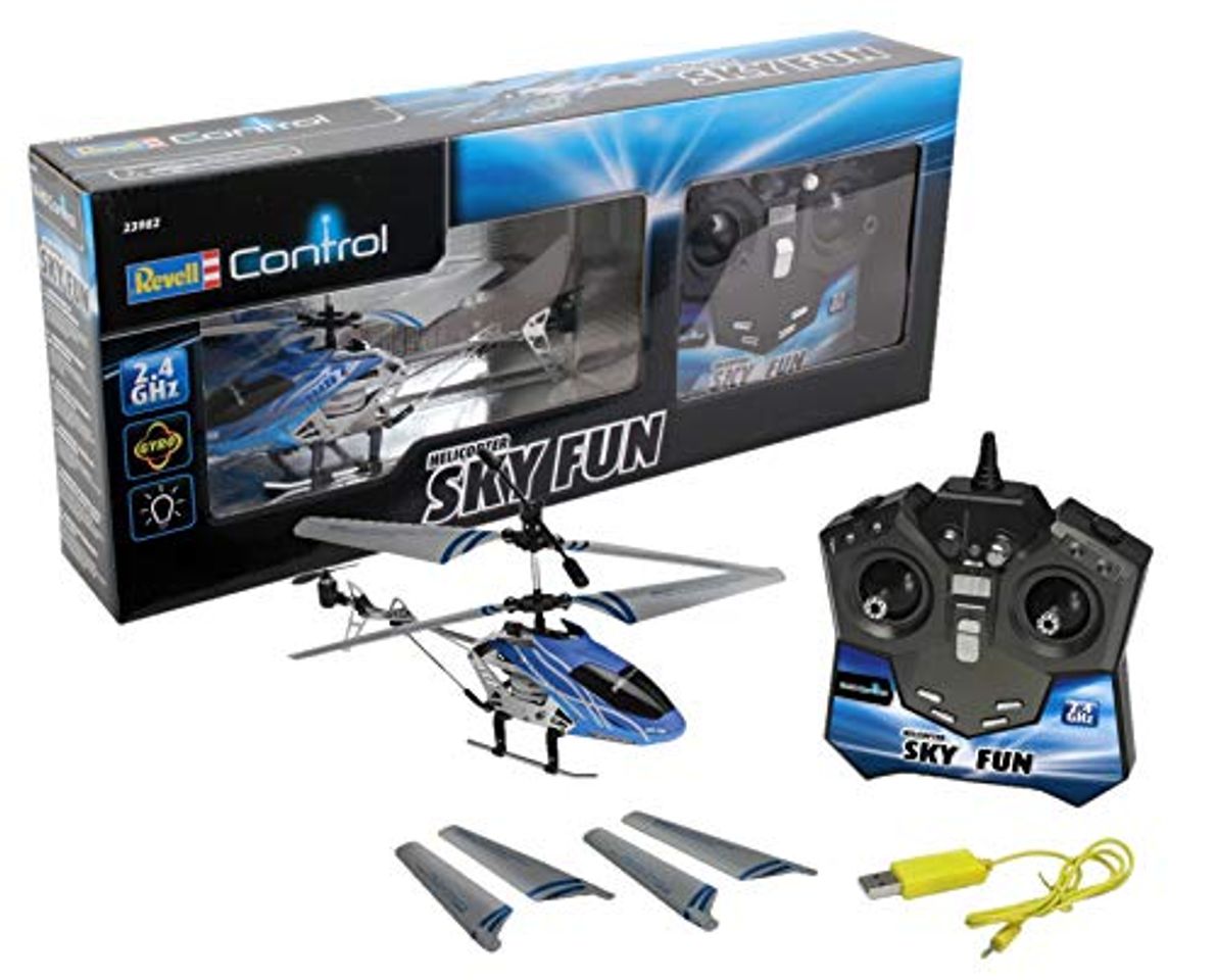 Lugares Revell - Helicóptero Sky Fun RTF/3CH con radiocontrol, 2.4 GHz