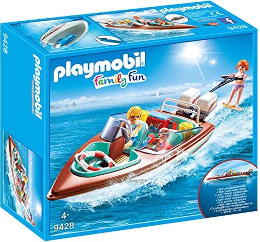 PLAYMOBIL- Lancha Motor Submarino Juguete, Multicolor