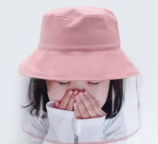 Sombrero Bucket Escolar Niño Niña Con Proteccion Facial
