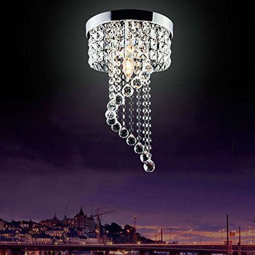 Modern LED Bulb Ceiling Light Pendant Lighting Fixture Crystal Chandelier