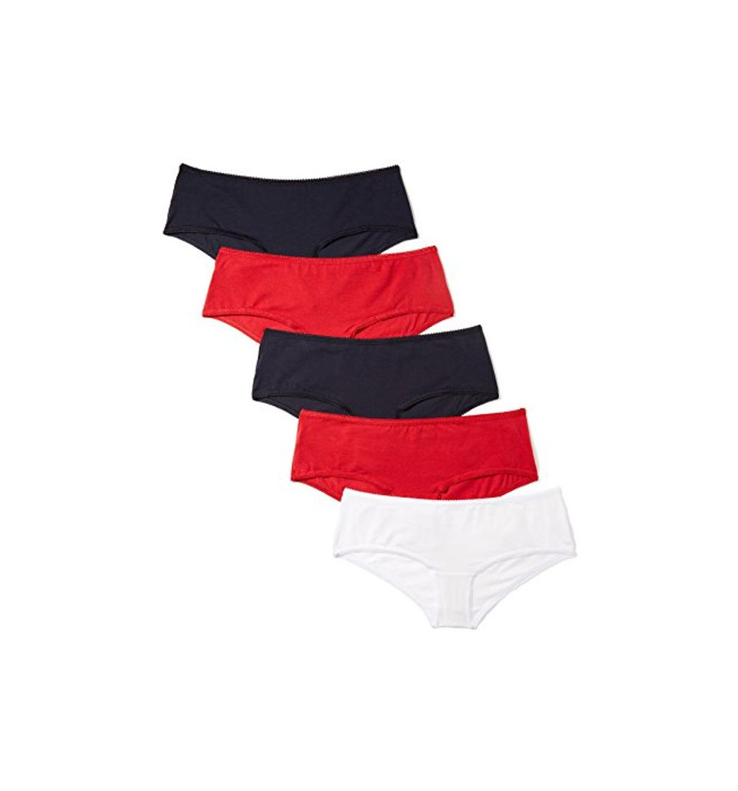 Social Marca Amazon - Iris & Lilly Culotte Mujer, Pack de 5, Multicolor