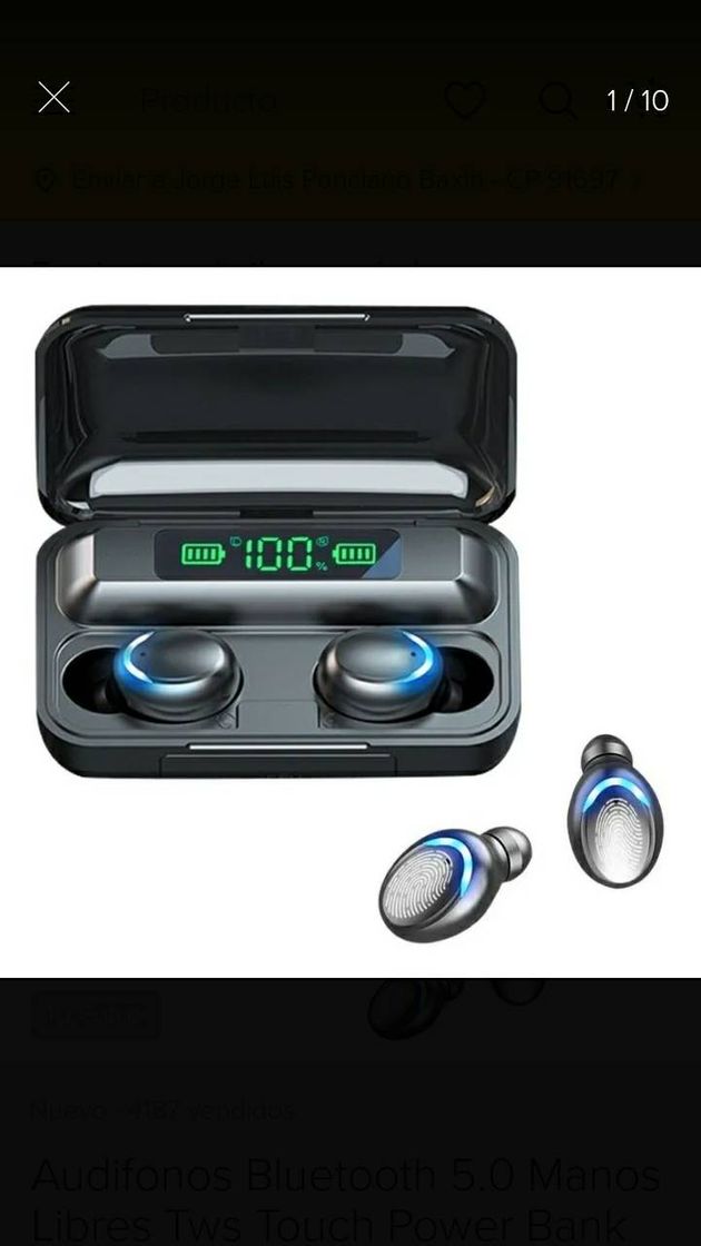 Social Audifonos Bluetooth 5.0 Manos Libres Tws Touch Power Bank .
