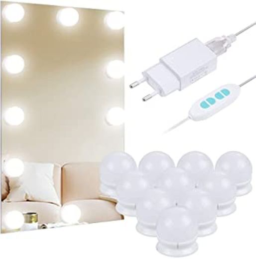 Luces LED kit de espejo 10 bombillas regulables