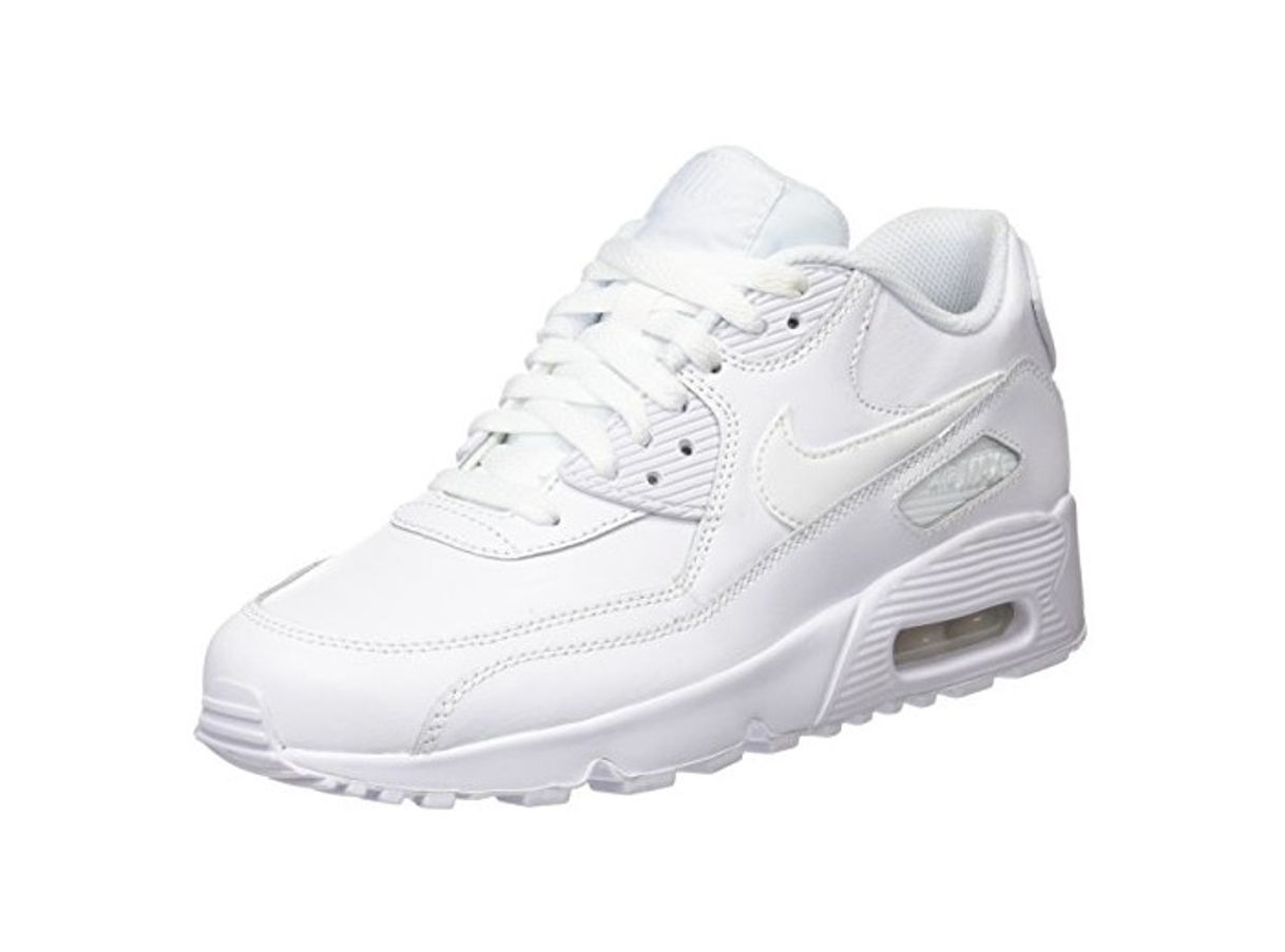 Social Nike Air MAX 90 Leather, Zapatillas para Niños, Blanco