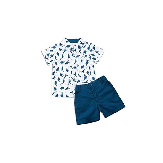 Ropa Niño Conjuntos Verano 2 Piezas Camisa Dinosaurio