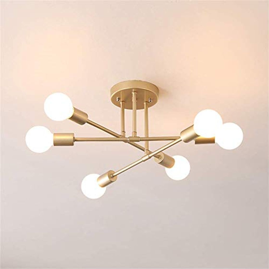 Producto PoJu 6 Head Ceiling Chandelier Lámpara de Techo Semi-Satélite Modern Pendant Lamp