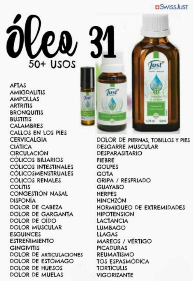 Moda Just óleo 31. El mejor analgésico natural 