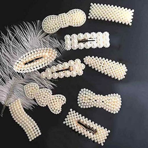 VICOMEA - Pasadores de pelo con perlas artificiales