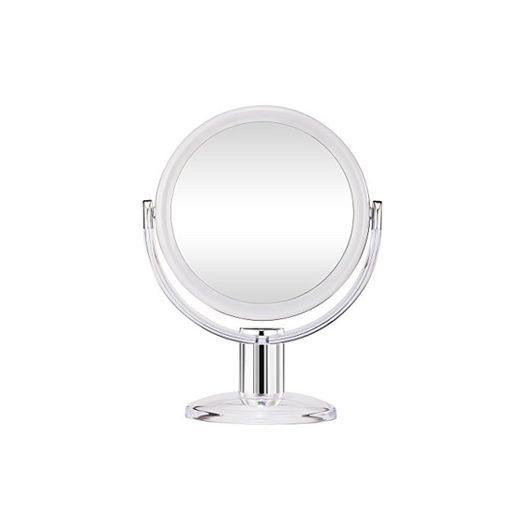 Gotofine Dos Lados Espejo de Mesa para Maquillaje, Ampliación 1X y 10X