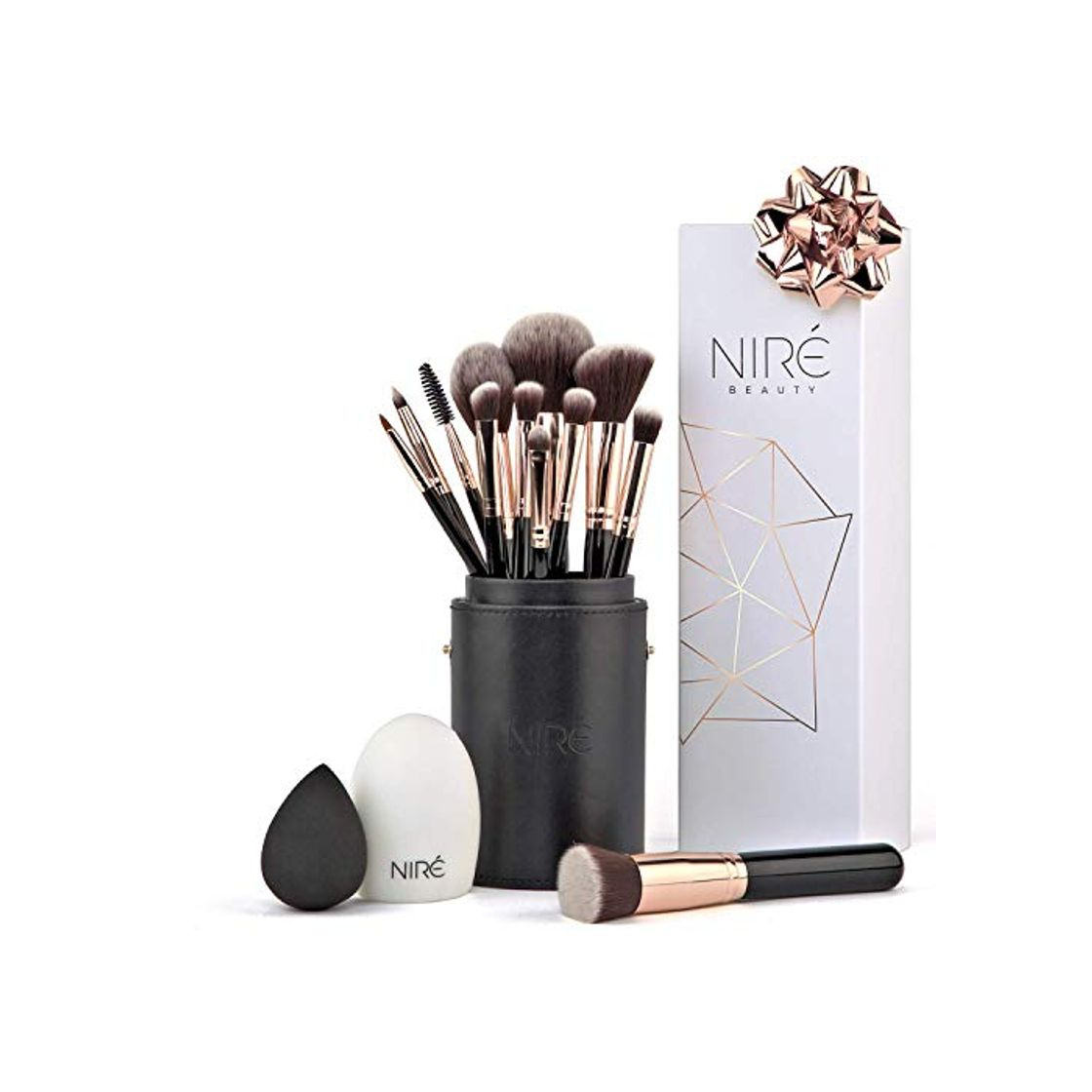 Social Niré Brochas de Maquillaje con Esponja Maquillaje