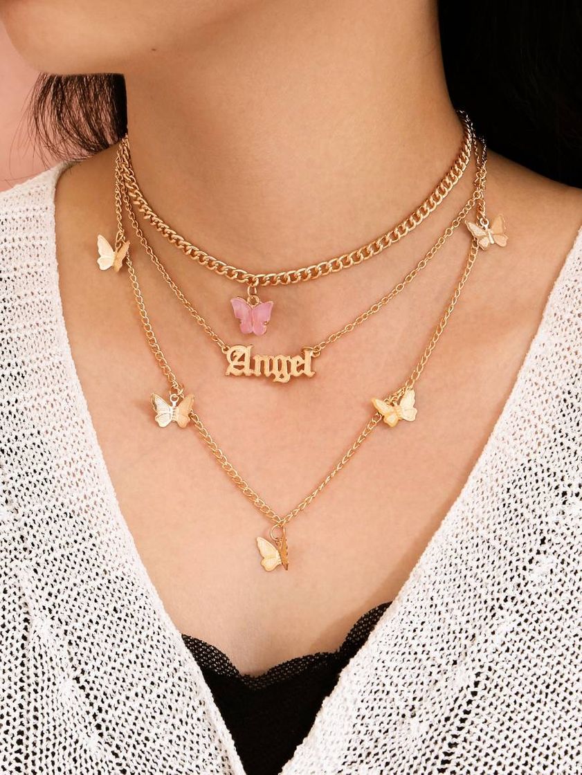 Social Collar a capas con mariposas✨