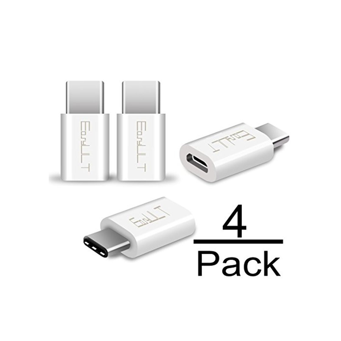 Social EasyULT Adaptador USB C, 4 Pack Adaptador USB Type C a Micro