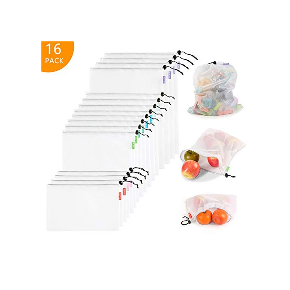 Social Eono by Amazon - Bolsas Compra Reutilizables Ecológicas Bolsa de Malla para