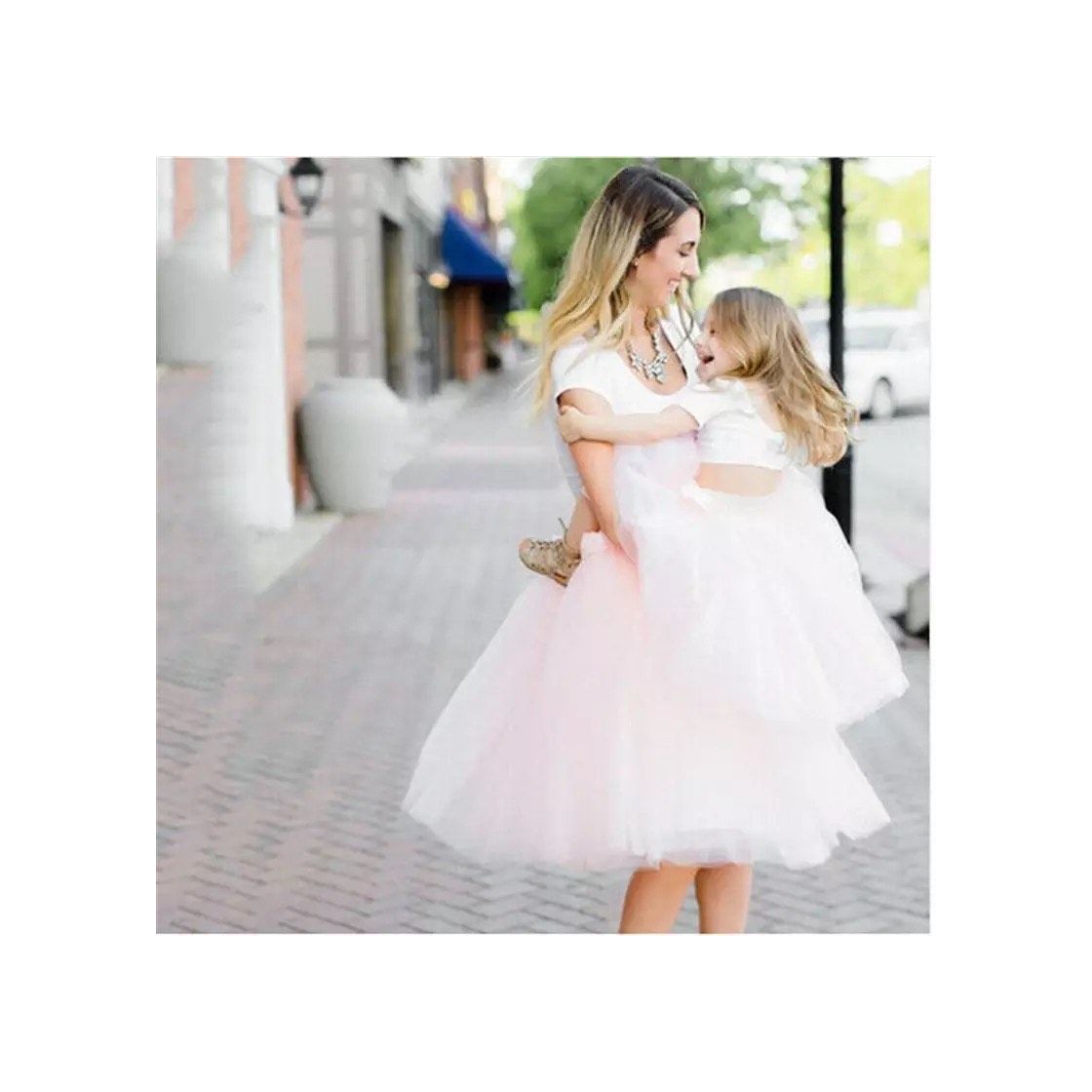 Fashion MAMA E Hija Vestido 👗 Tutu 7 Capas