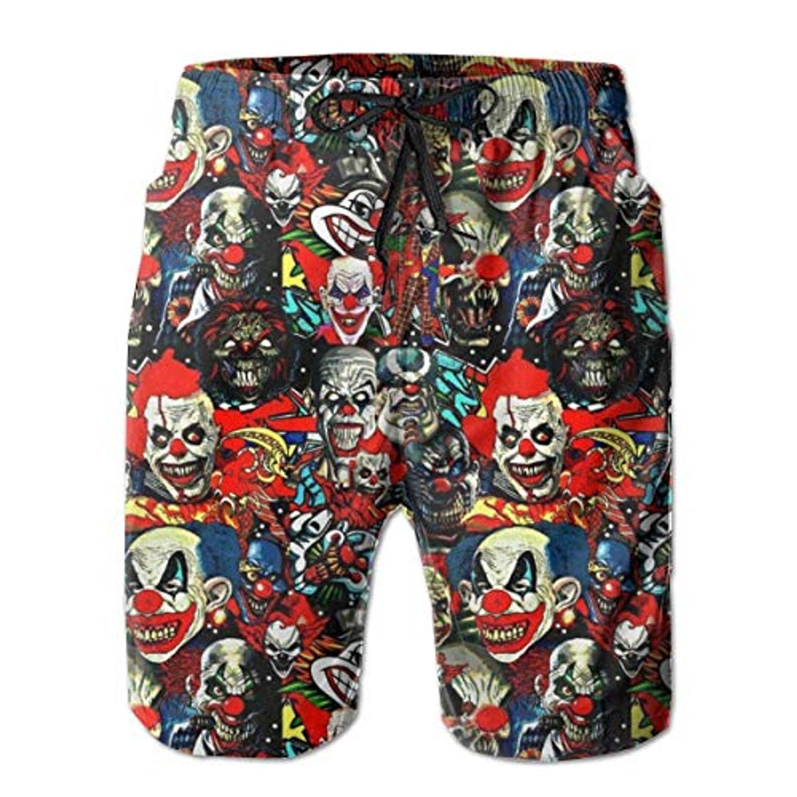 Moda FGHJKL Clowns The Bad Boys Men's Swim Trunks Quick Dry Beach Swim Shorts with Mesh Liner M