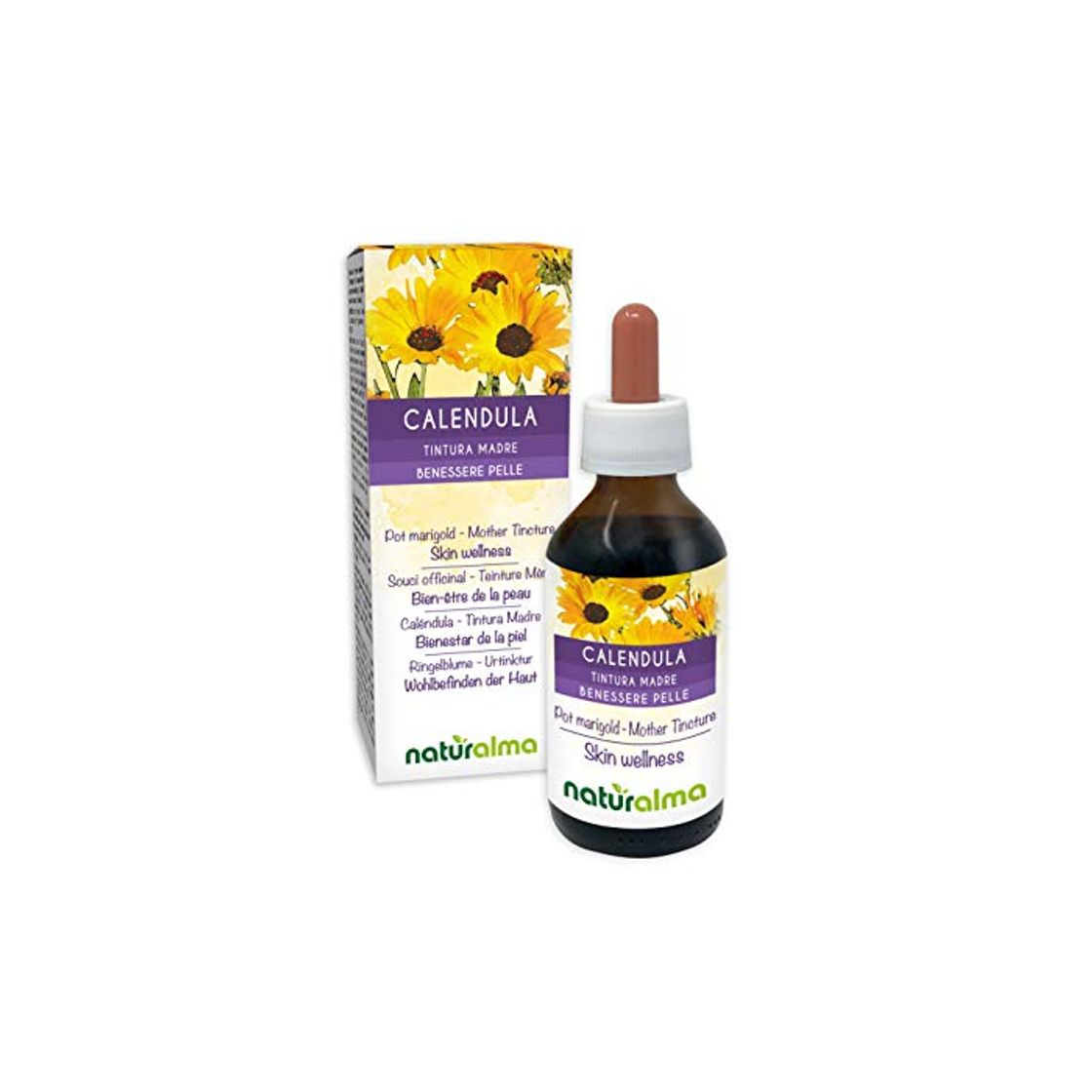 Producto CALÉNDULA (Calendula officinalis) flores NATURALMA Tintura Madre sin alcohol