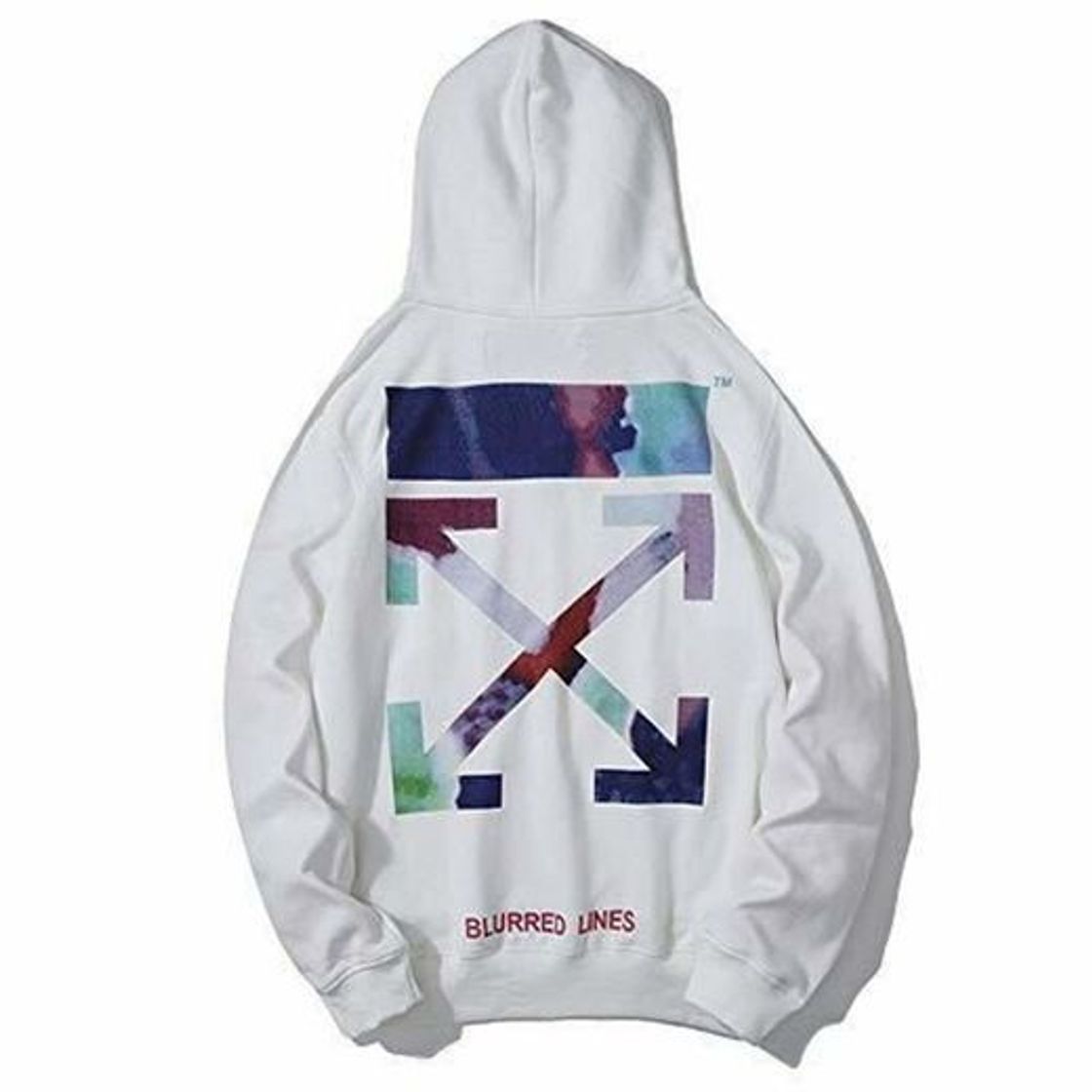 Social XCBW Off OW Hombres/Mujeres Lover Gradient Arrow Print Sudadera con Capucha de