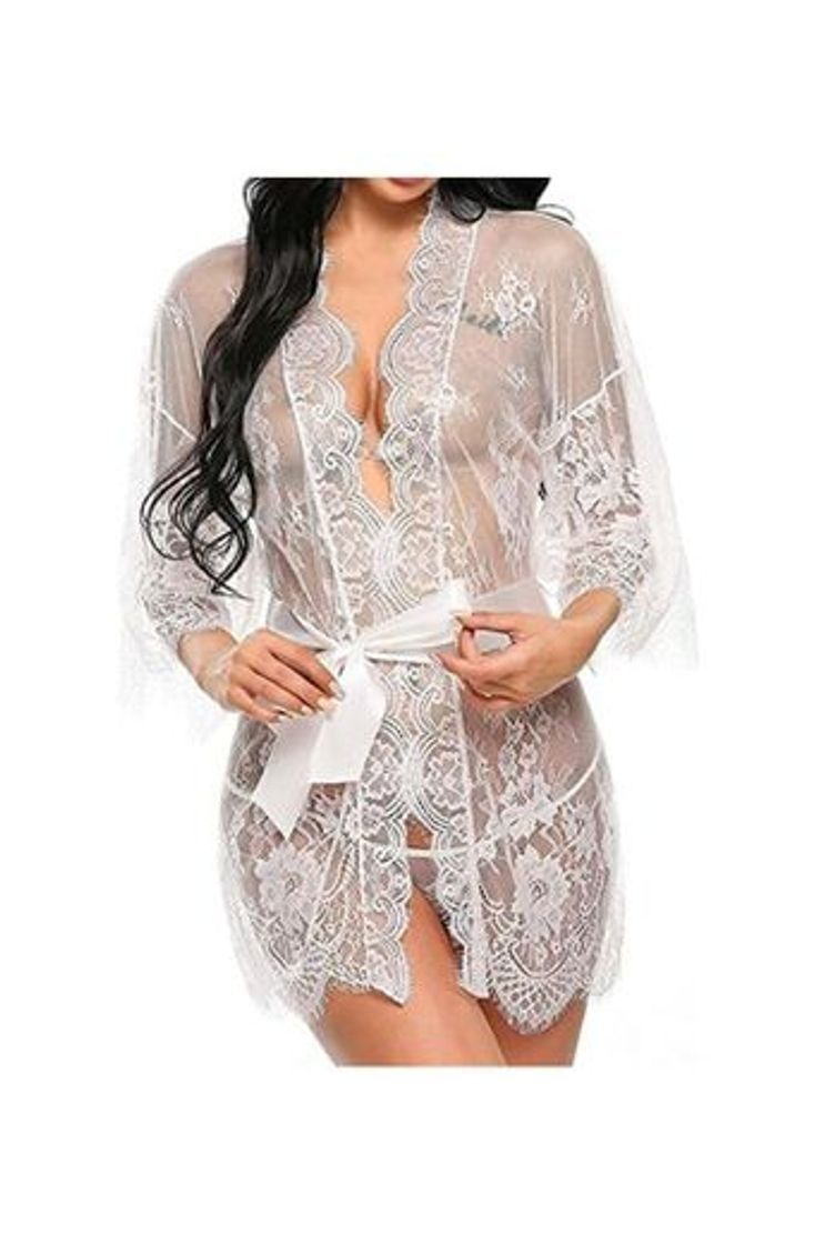 Product UMIPUBO Mujer Ropa de Dormir Conjunto Sexy Lingerie Transparente Lace Lenceria Erotica