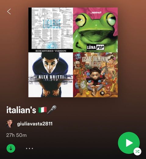 Playlist Musica Italiana