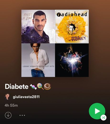 Mi Playlist de musica de amor y diabetes 