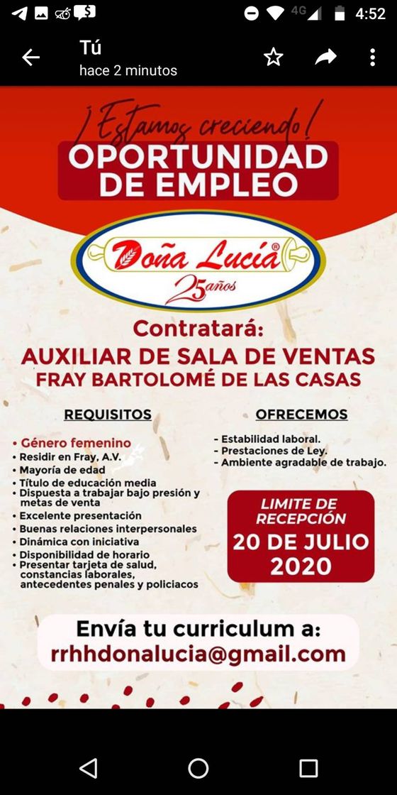 Moda Auxiliar de sala de ventas 