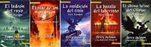Percy Jackson & the Olympians Set Books 1-5 Spanish Language