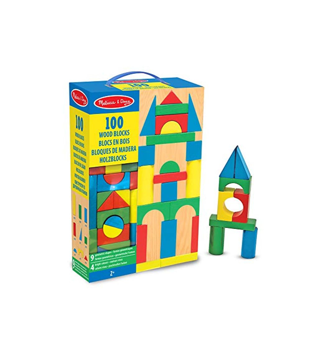 Producto Melissa & Doug Piece Wood Blocks Set Bloques de Madera 100 Piezas,