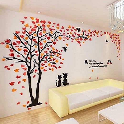Alice Mall Pegatinas 3d pared vinilo decorativo bosque Decorativo para Pared TV sofá Fondo estéreo pared Tatoo