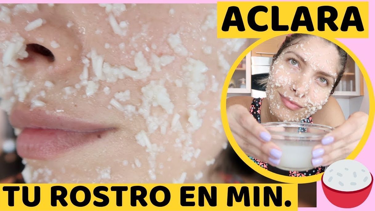 Moda mascarilla de arroz para aclarar el rostro