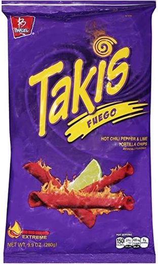 BARCEL Takis Fuego - Tortilla Chips - Papitas de Maíz Sabor Chile