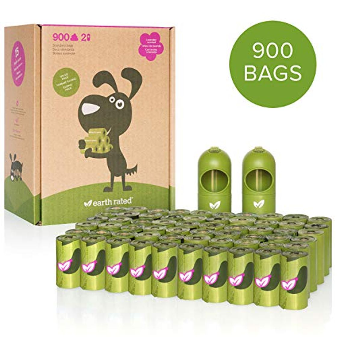 Product Earth Rated Tierra Nominal dispensador con biodegradables Bolsas de Basura para Perro