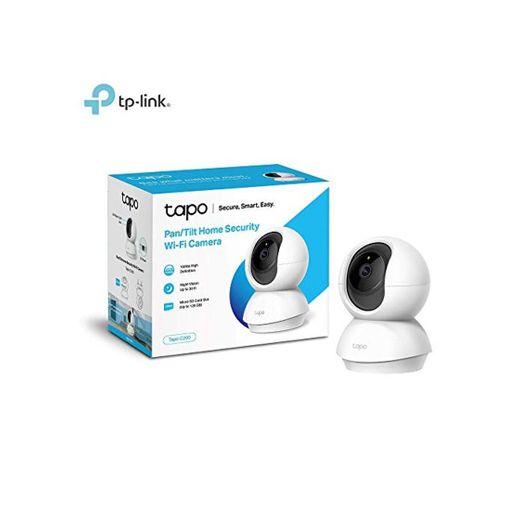 TP-Link - Cámara IP WiFi y webcam, admite tarjeta SD de hasta