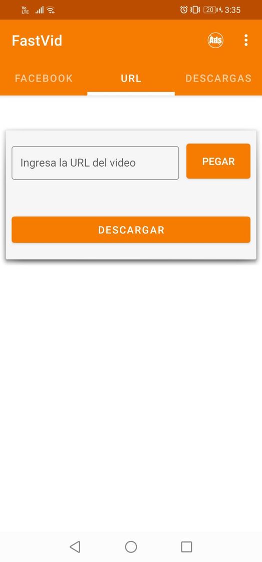 App FastVid descarga videos de fb