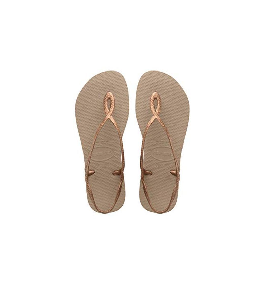Social Havaianas Luna, Sandalias para Mujer, Dorado