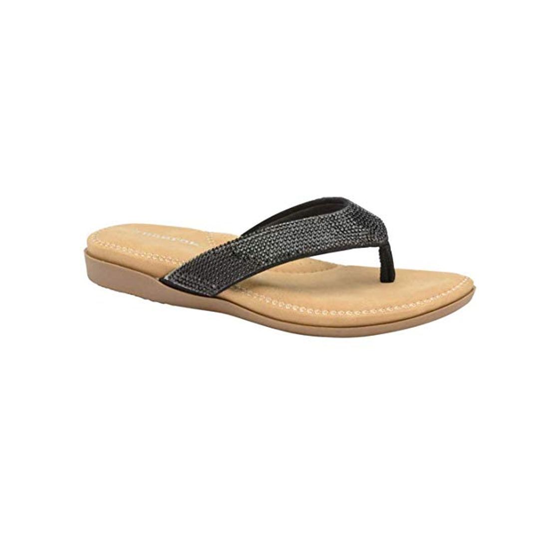 Product Mujer Chanclas Dunlop Nuevo Mujer Espuma de Memoria Tira para Dedo Deslizante