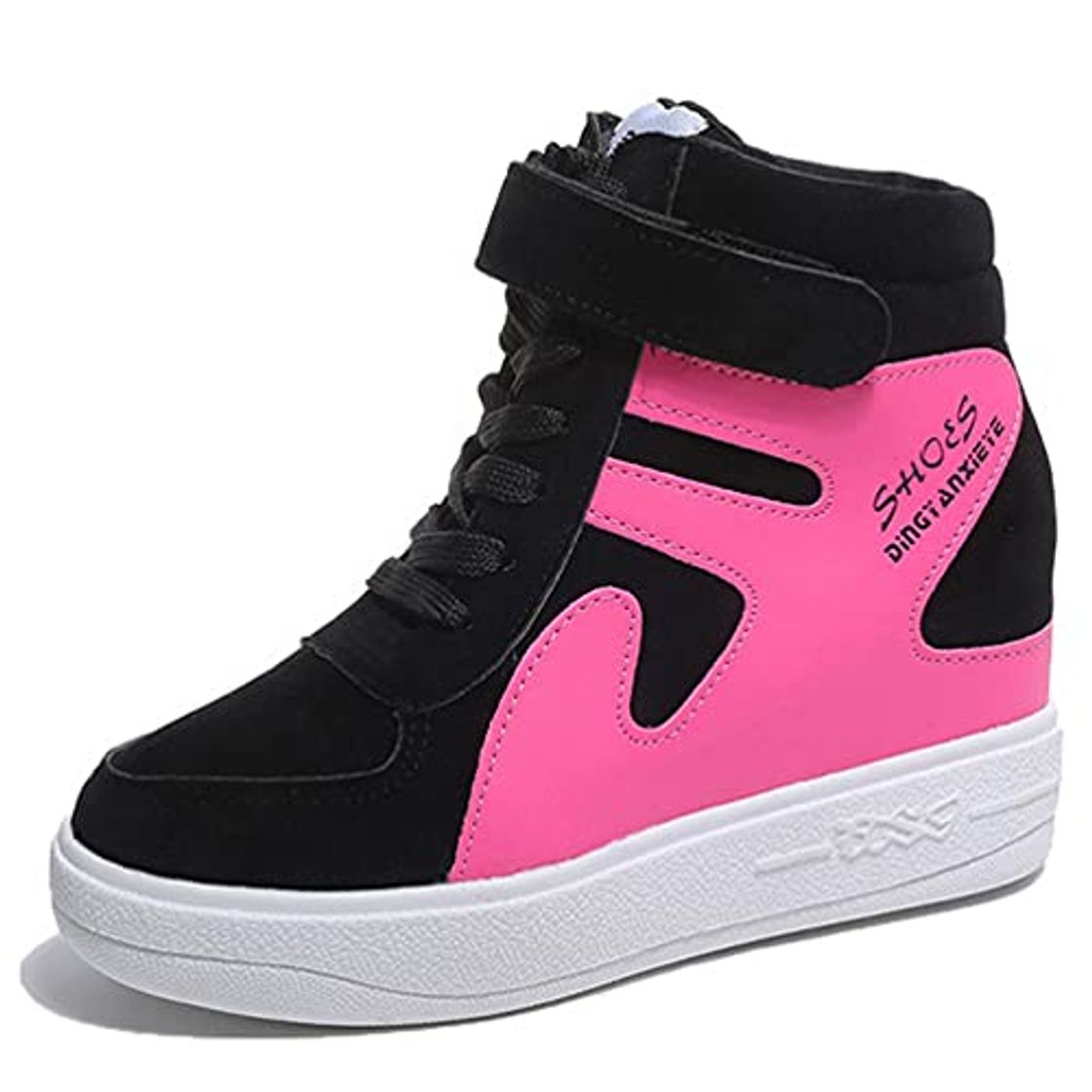 Social Moda Color Mezclado Altura Interior Zapatos Casuales para Mujer Zapatos Planos Antideslizantes con Cordones Confort Parte Inferior Suave Mocasines Planos para Mujer Zapatos para Caminar