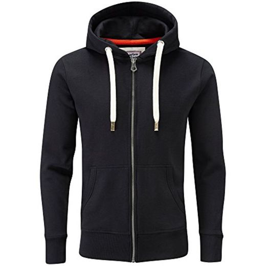 Charles Wilson Original Sudadera de Hombre Algodón Premium Capucha Cremallera