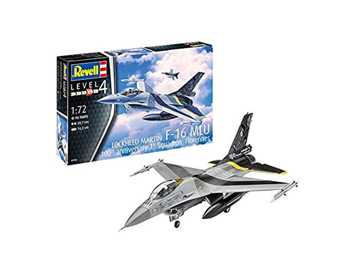 Products Revell-Monogram-F-16 MLU 100th Anniversary Maqueta Avión, Multicolor, 1:72 Scale