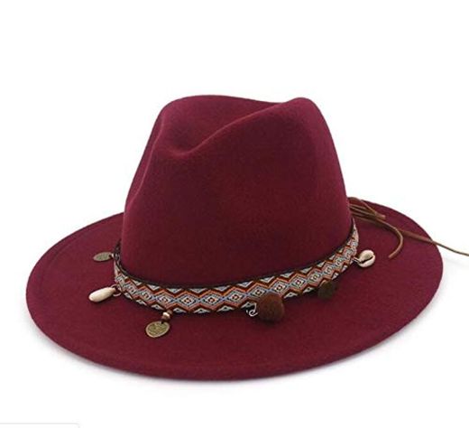 Hnfcgb Sombreros de Lana de Estilo Bohemia for Mujer Sombreros de Lana