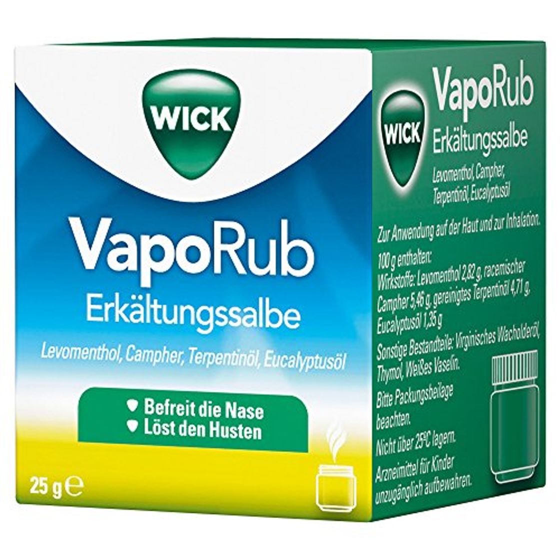 Social Wick VapoRub - Pomada contra el resfriado, 25 g (idioma español no garantizado)